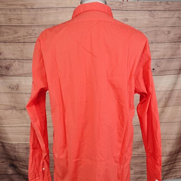 Scotch & Soda Shirt Mens 2XL Red Long Sleeve Button Up Stretch Casual Solid - Picture 4 of 9